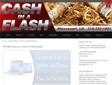 Tablet Screenshot of cashinaflashpawnshop.com